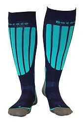 Gococo Compression Skiing skisokker turkis navy M