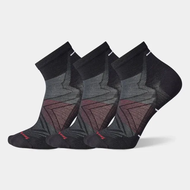 Smartwool Run Zero Cushion ankelsokker svart 3-pk