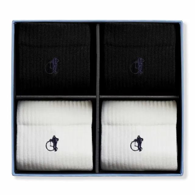 London Sock Company Simply Active Quarter sokker 4-pak hvit svart