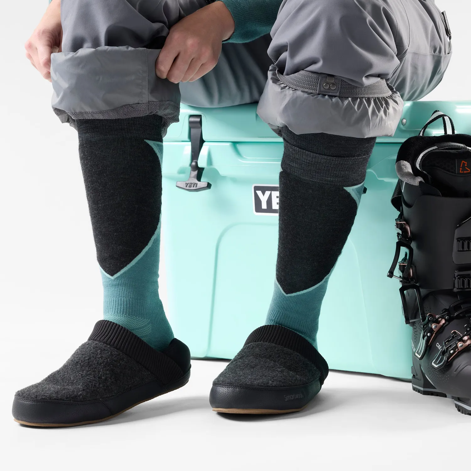 Smartwool Ski OTC skisokker Dusty Teal kne