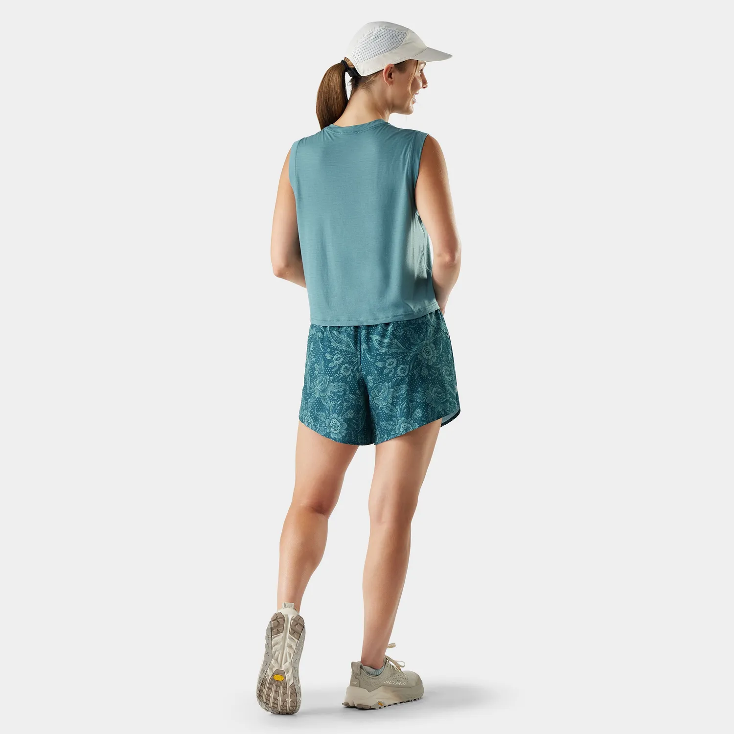 Smartwool Active Ultralite Crop treningstopp Dusty Teal