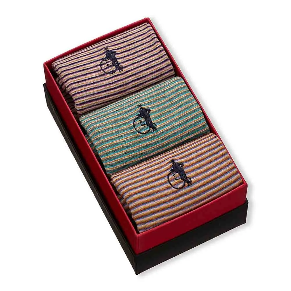 London Sock Company Striped Set I sokker 3-pakning stripet