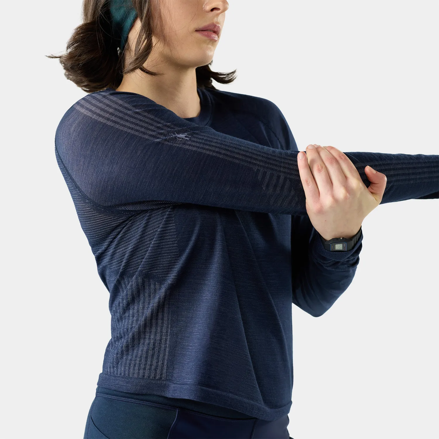 Smartwool Intraknit Seamless langermet trøye Deep Navy merino