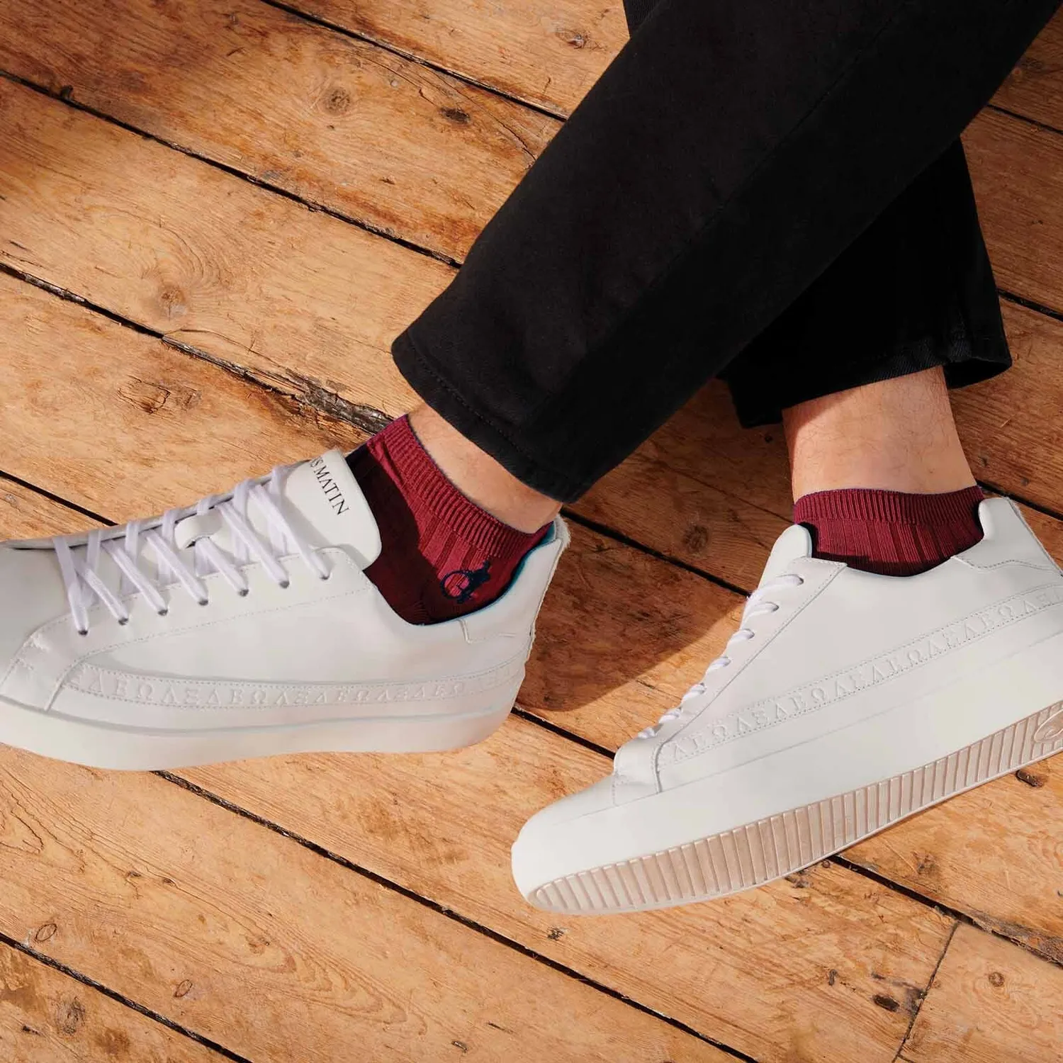 London Sock Company Simply Trainer sokker 3-pack rød