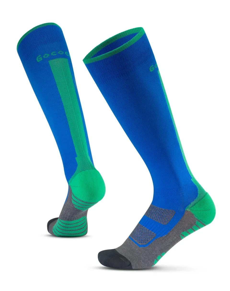 Gococo Superior kompresjonsstrømper blå/grønn S kraftig