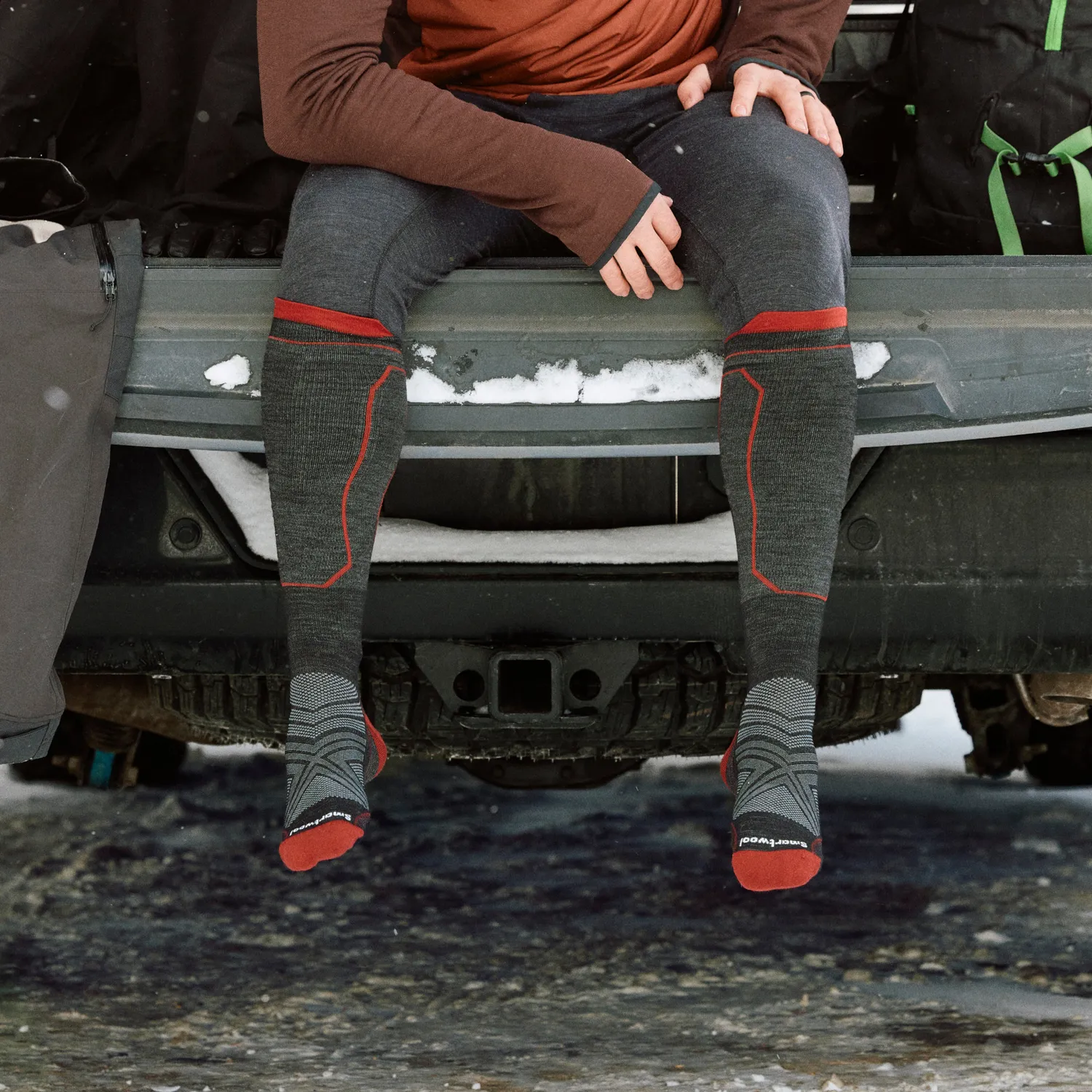 Smartwool Ski OTC skisokk Black tynn merino