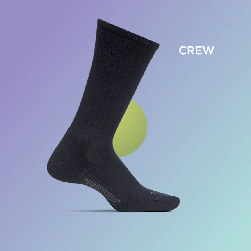 Feetures Everyday Max Cushion Crew Classic Rib sokker svart tykke