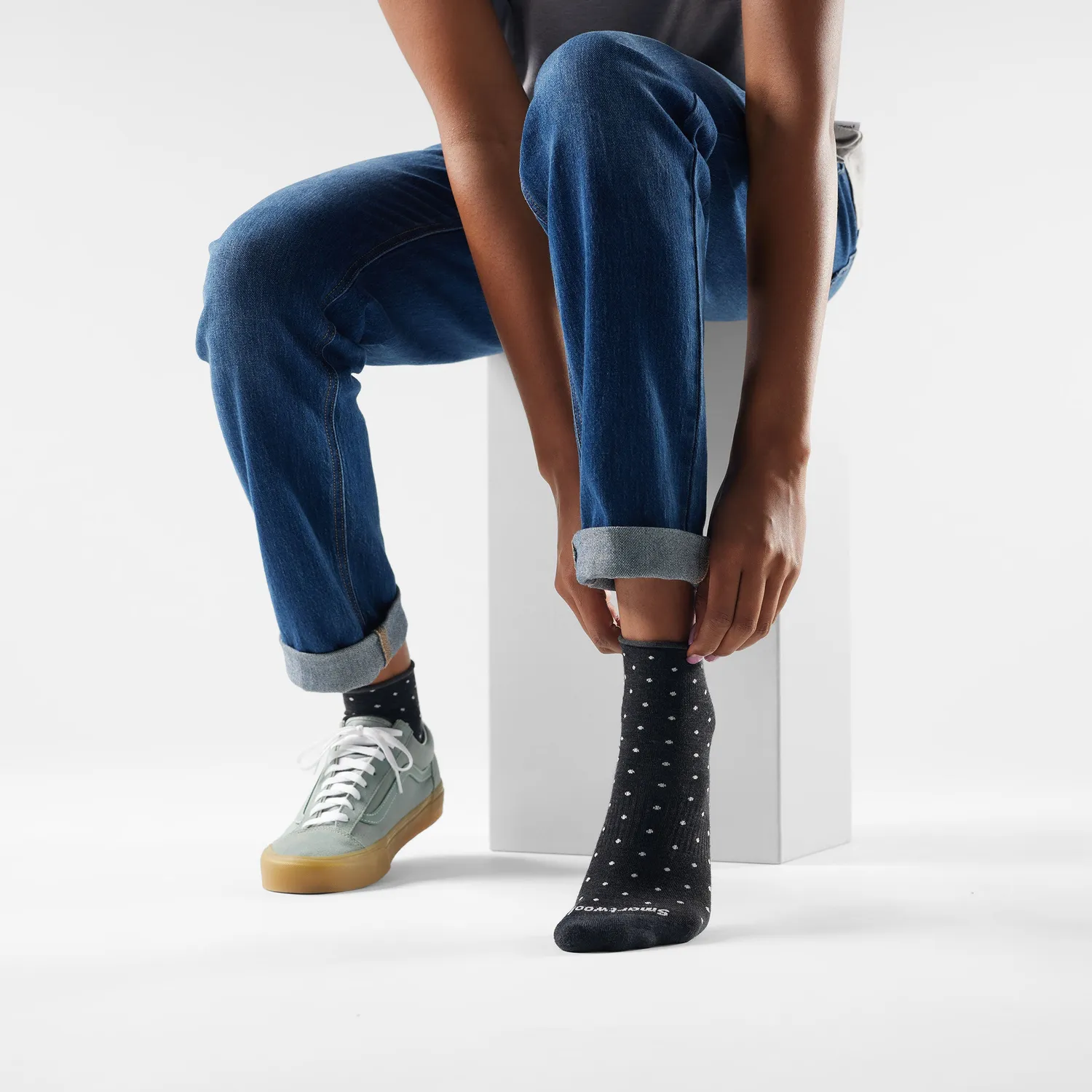 Smartwool Everyday Classic Dot ankelsokker charcoal