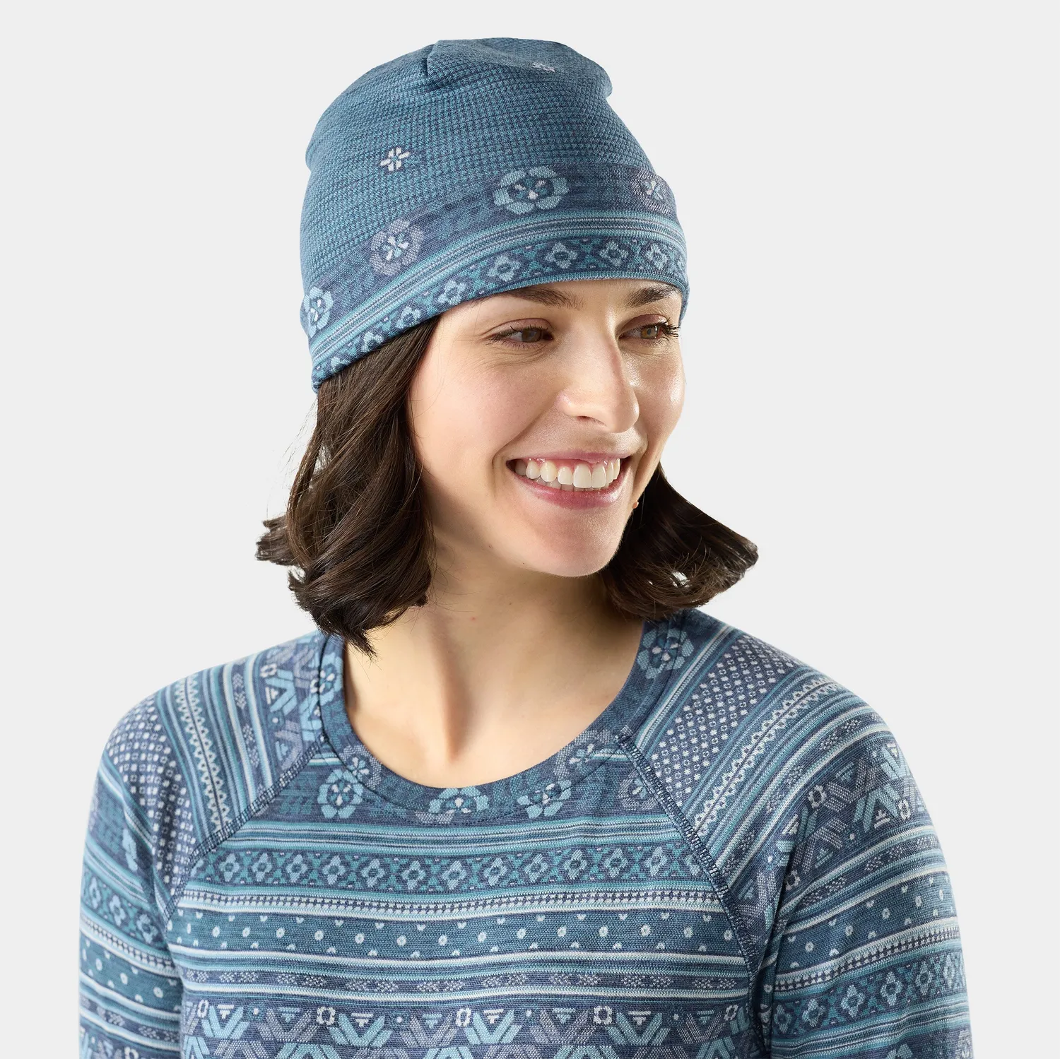 Smartwool Thermal Merino Reversible Cuffed lue Nightfall vendbar