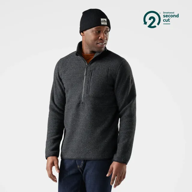 Smartwool Second Cut Fleece 1/2 Zip genser charcoal M