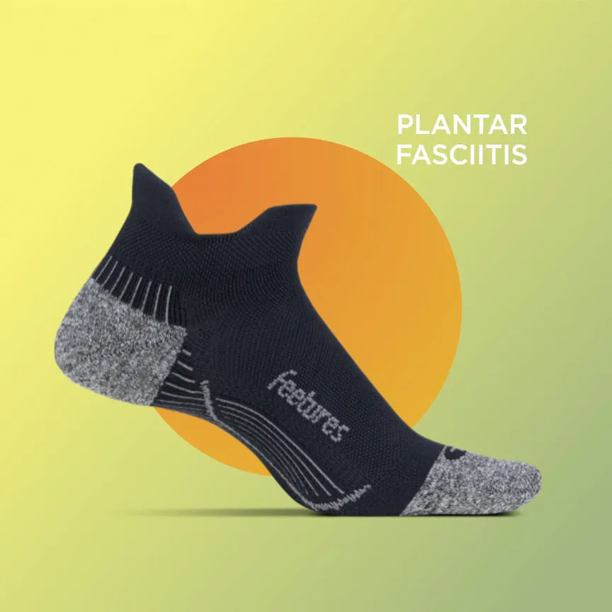 Feetures Plantar Fasciitis Relief Light Cushion Quarter sokker 3-pack hvit støtte