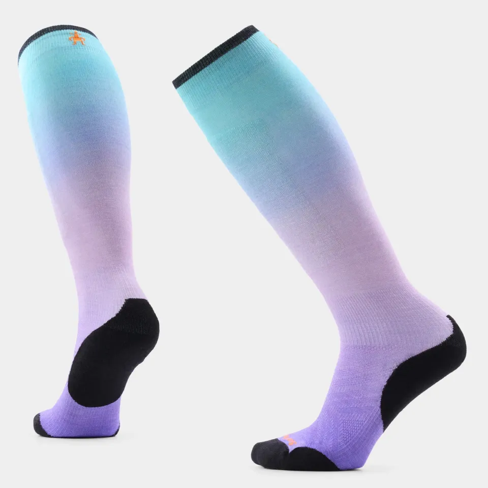 Smartwool Ski Ombre Print OTC skisokker Purple Dawn ull