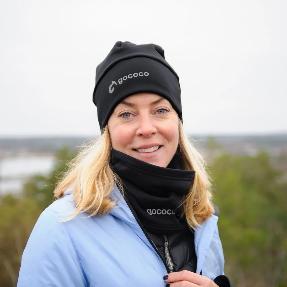 Gococo Powerstretch Fleece lue og pulsvarmere svart S/M