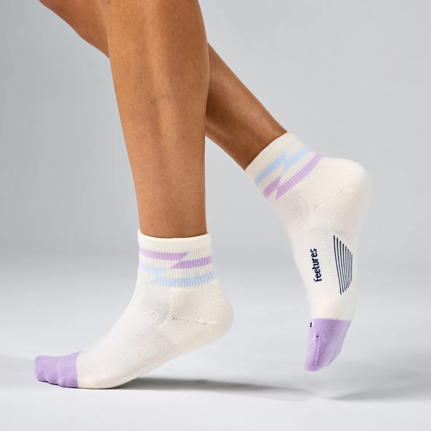 Feetures Elite Max Cushion Quarter sokker 6-pakk hvit miks tykk