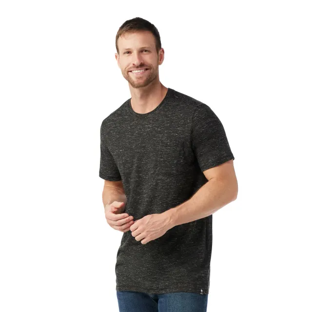 Smartwool Merino Hemp Pocket Tee t-skjorte black heather