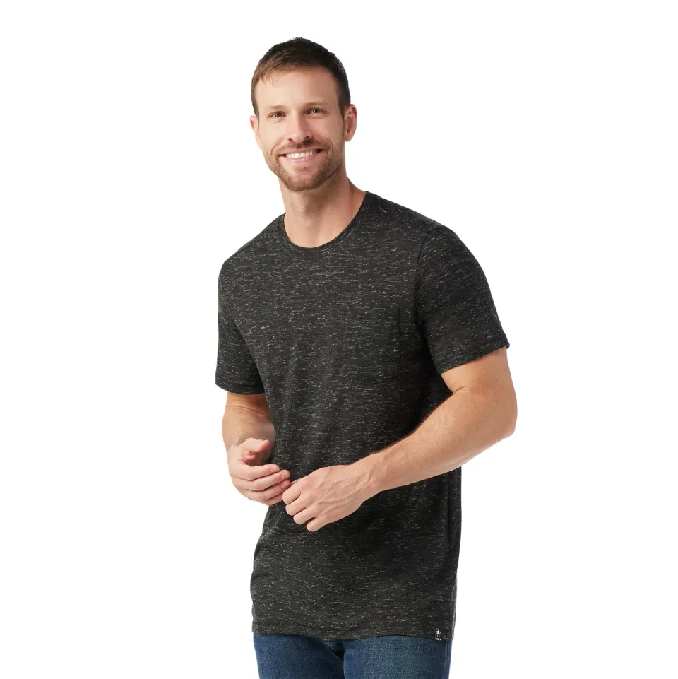 Smartwool Merino Hemp Pocket Tee t-skjorte black heather