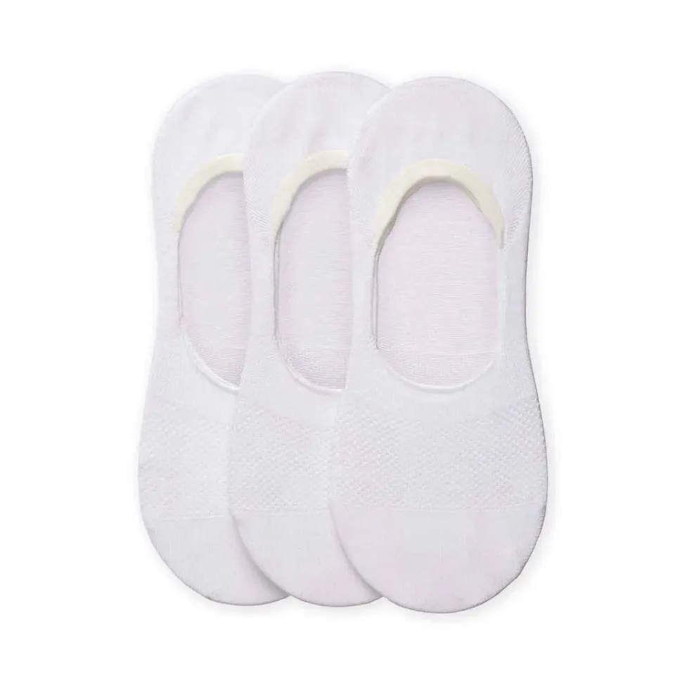 London Sock Company Simply Invisible ankelsokker 3-pack hvit