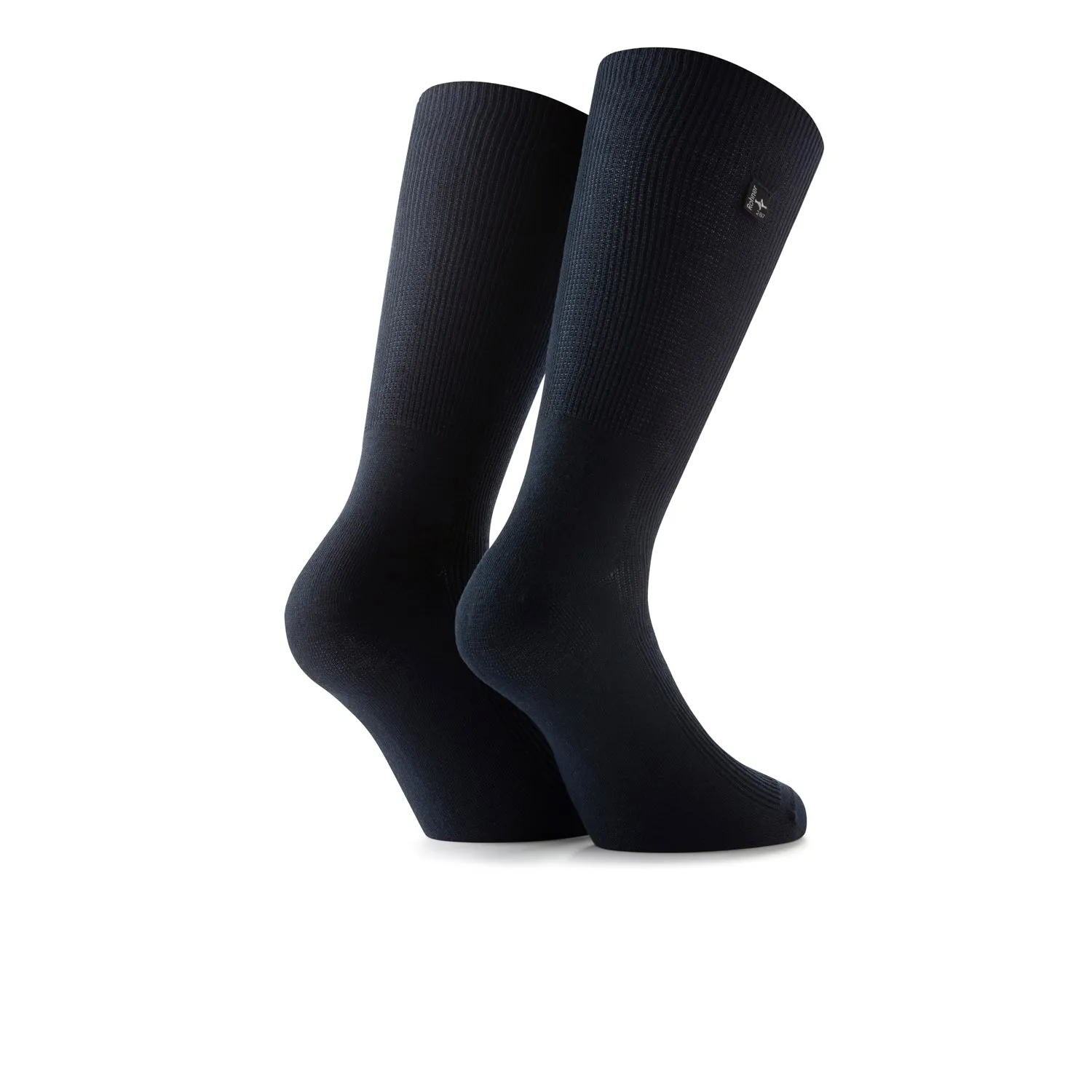 Rohner Diabetic Cotton Wide sokker svart uten stram strikk