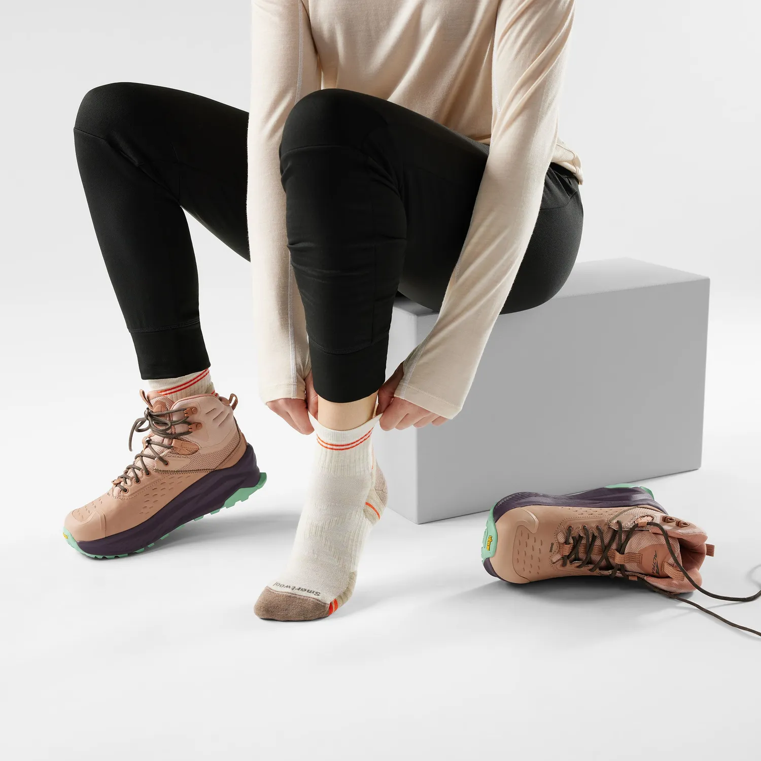 Smartwool Hike Targeted Cushion ankelsokker Moonbeam