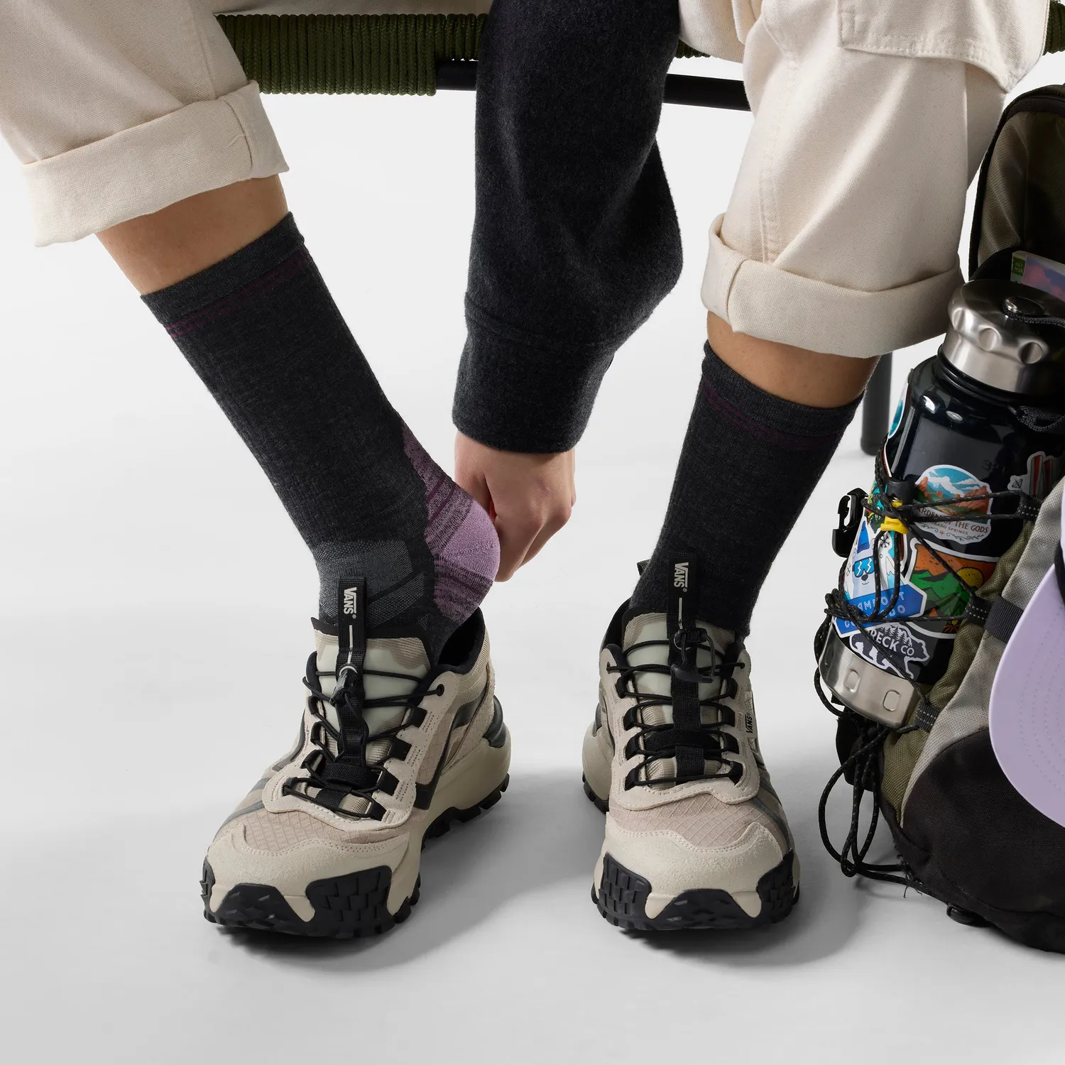 Smartwool Hike Targeted Cushion Crew tursokker charcoal ull