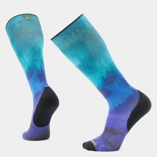 Smartwool Ski Compression Print Over The Calf skisokker svart