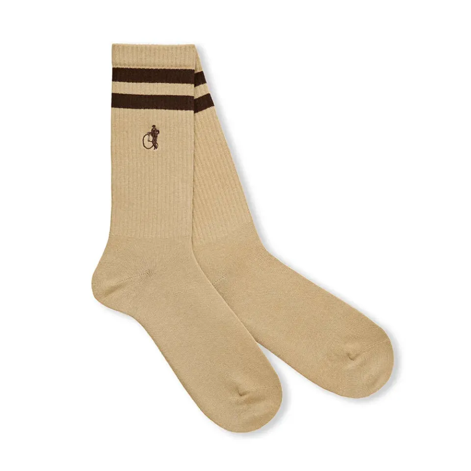 London Sock Company Retro Stripe sokker mid-calf økologisk bomull