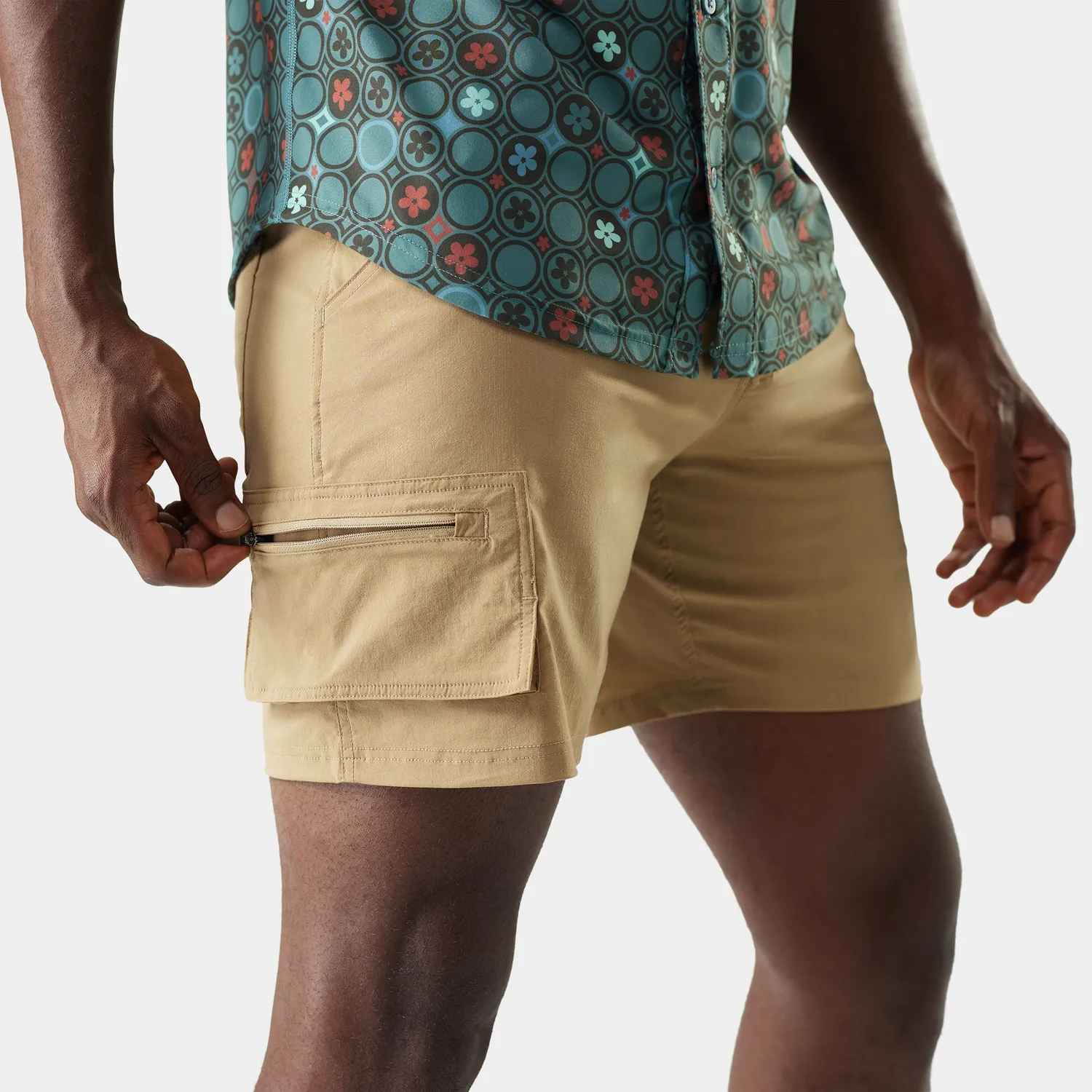 Smartwool Merino 7" Cargo turshorts herre Khaki