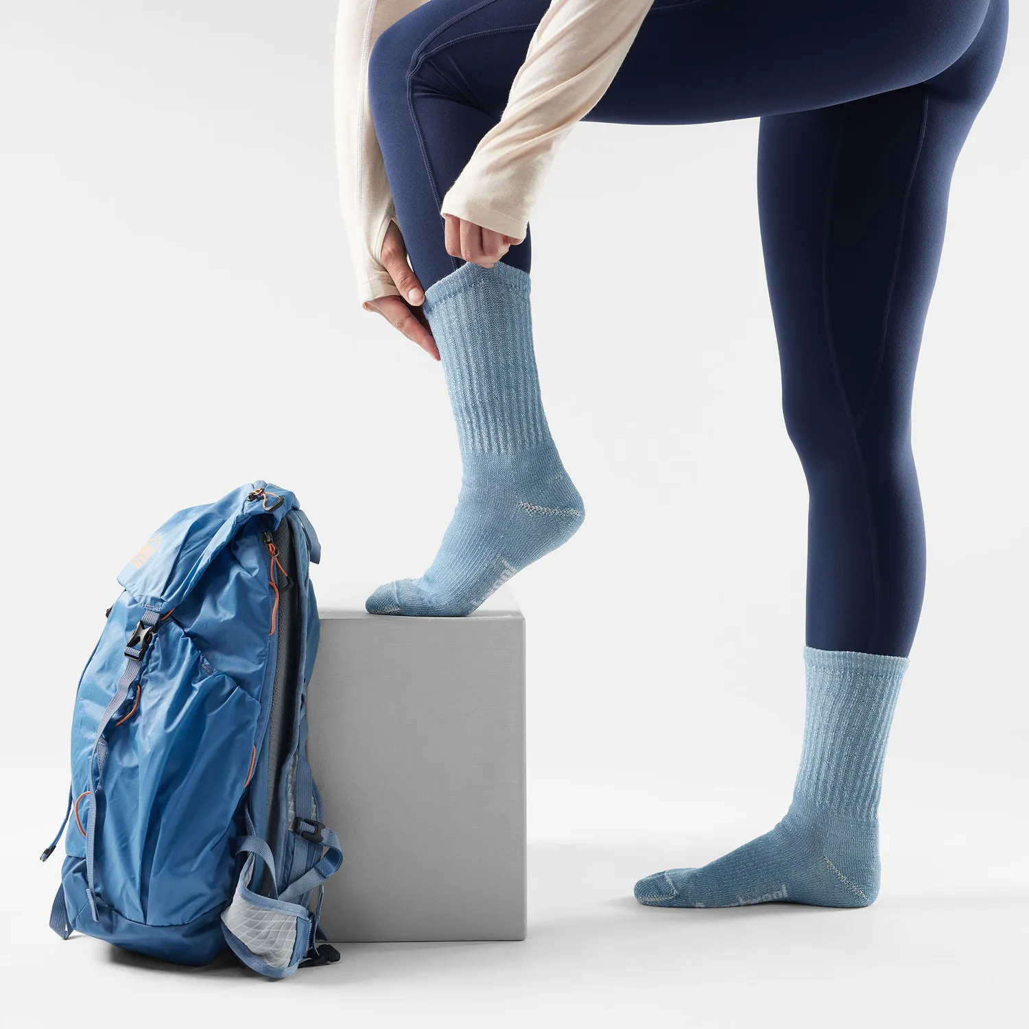 Smartwool Hike Classic Edition Crew tursokker Mist Blue
