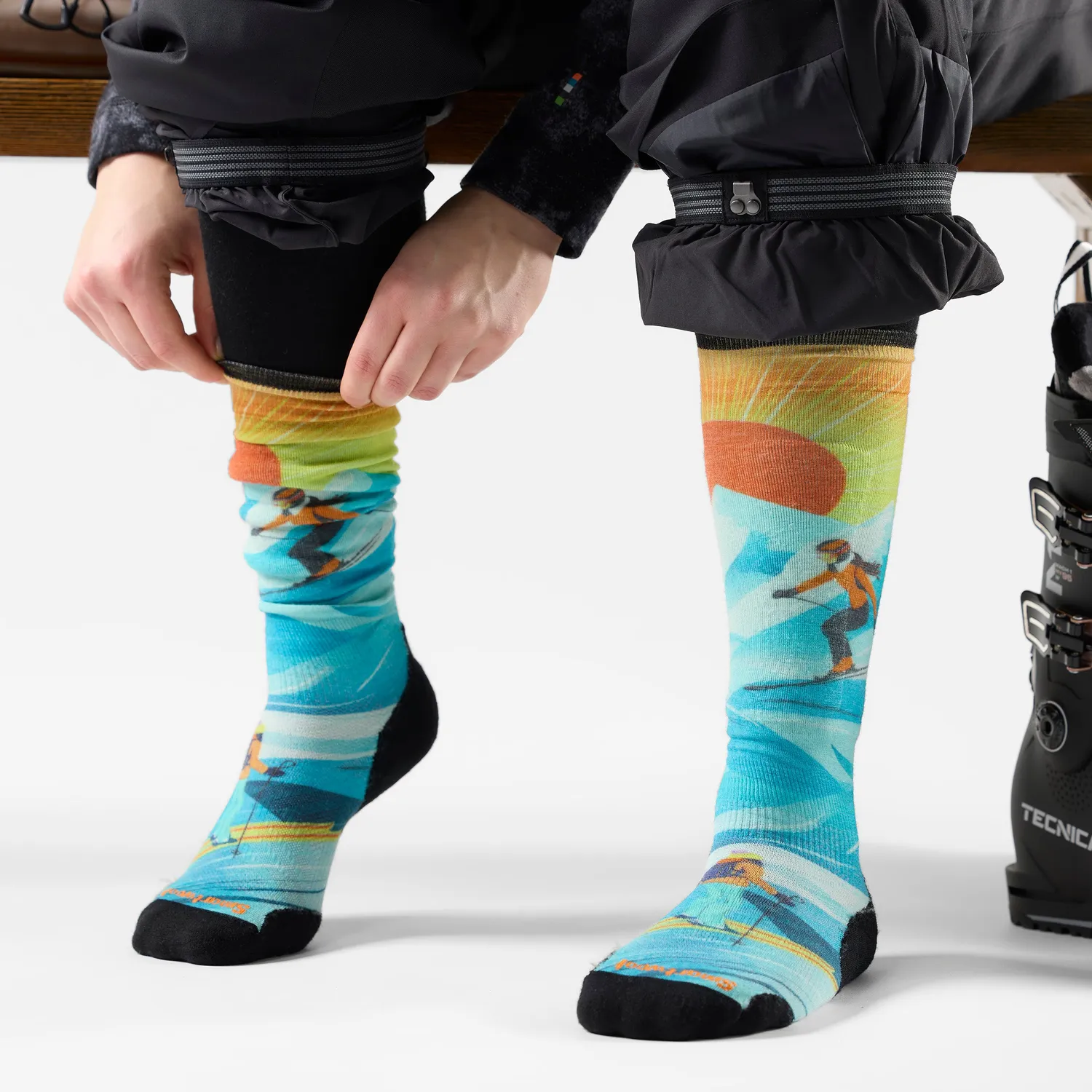 Smartwool Ski Steep Days OTC sokker Serene Blue ull