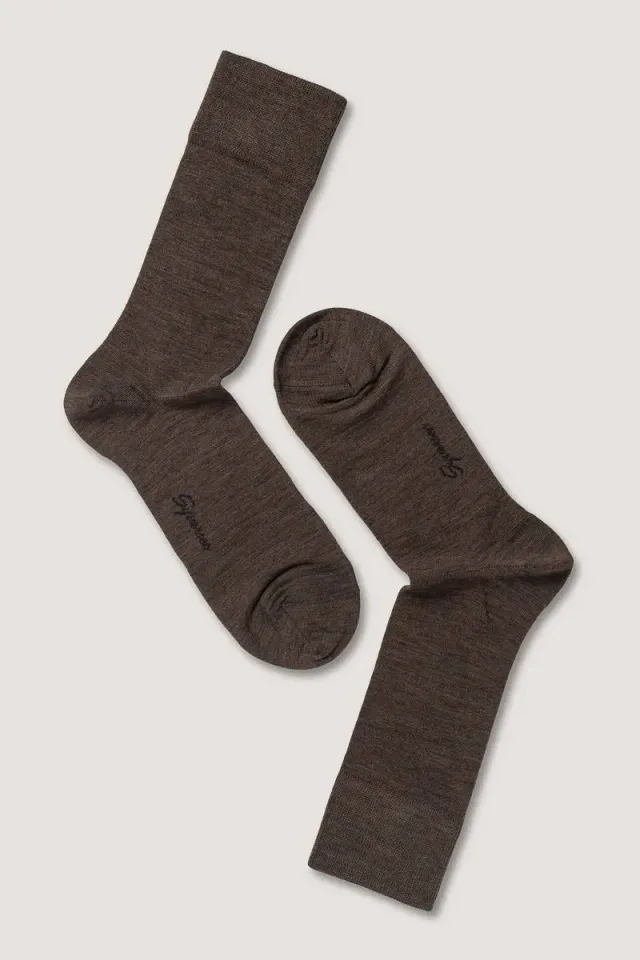 Note By Syversen Fine Wool Crew Sock ullsokk brun 41-45 tynn
