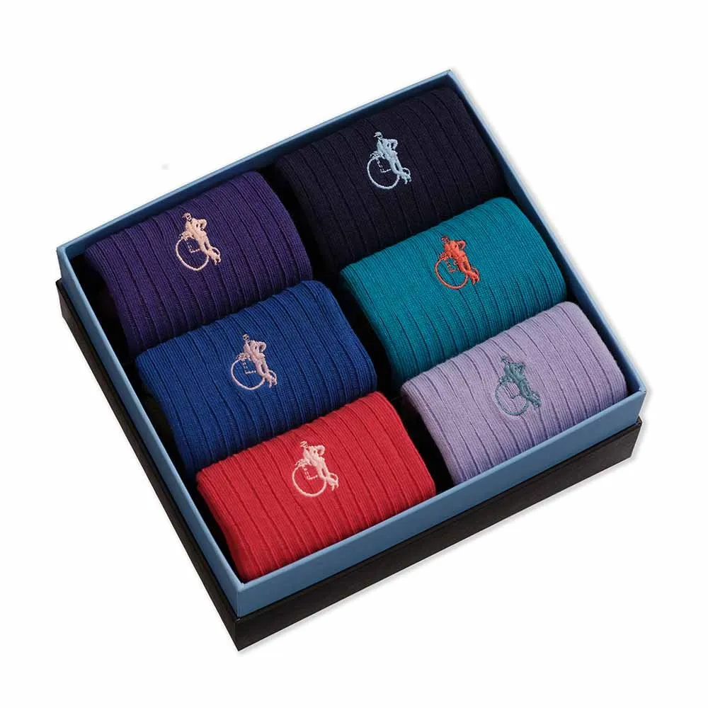 London Sock Company The Block sokker 6-pakk økologisk bomull