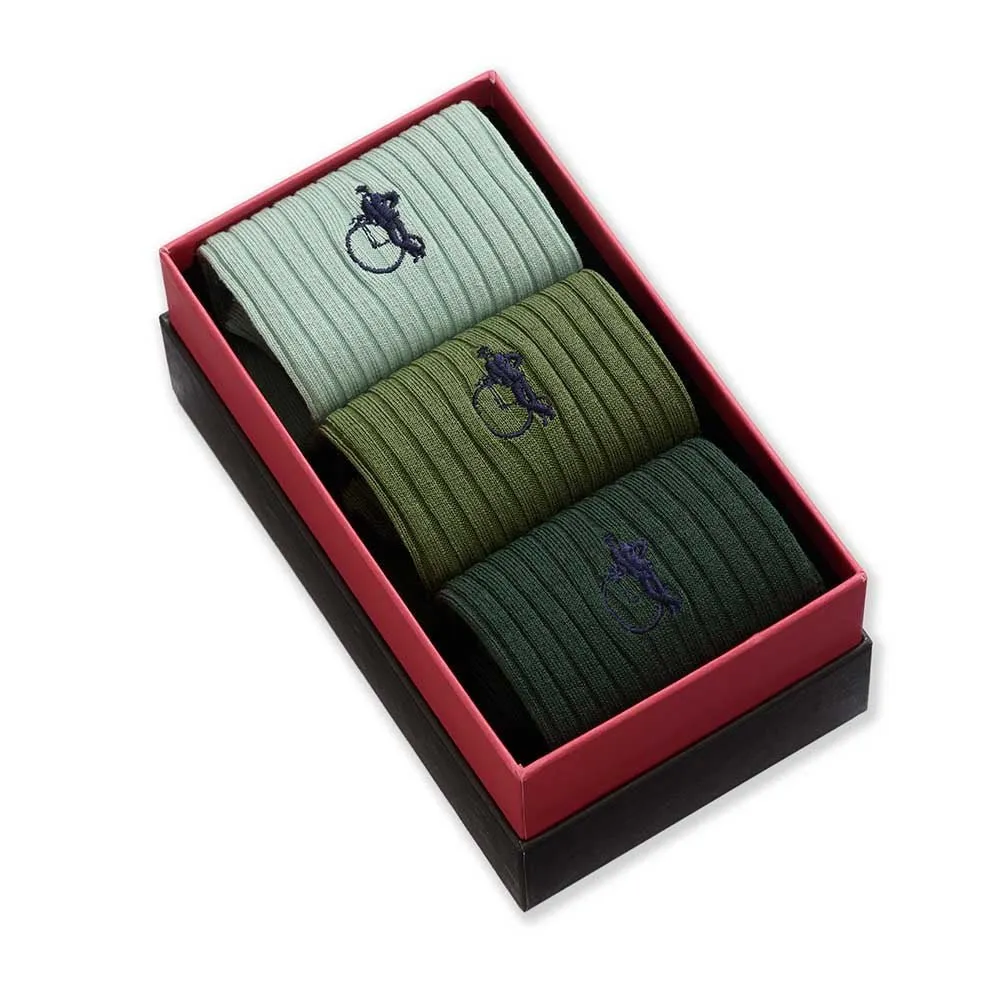 London Sock Company The Olive sokker 3-pak grønn