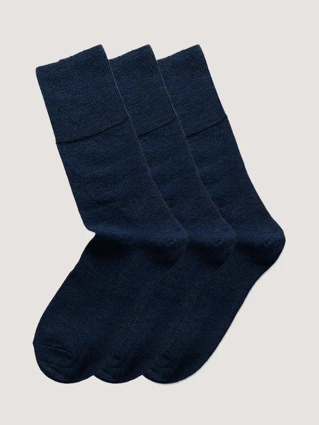 Note Fine Wool Comfort Top sokker navy 3pk ull
