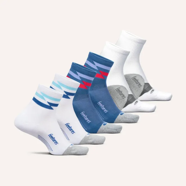 Feetures Elite Light Cushion Quarter sokker 6-pk tynn