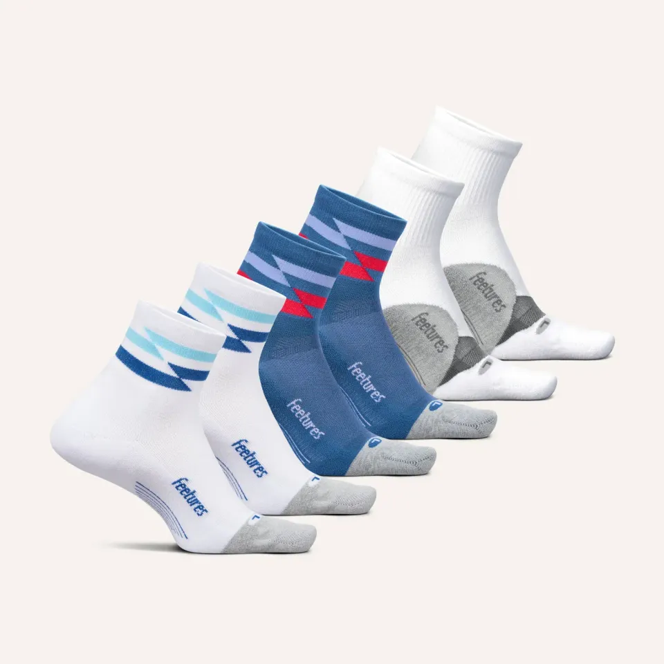 Feetures Elite Light Cushion Quarter sokker 6-pk tynn
