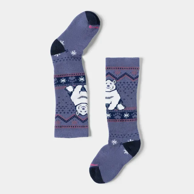 Smartwool Wintersport Polar Bear OTC skisokker barn nightfall blue