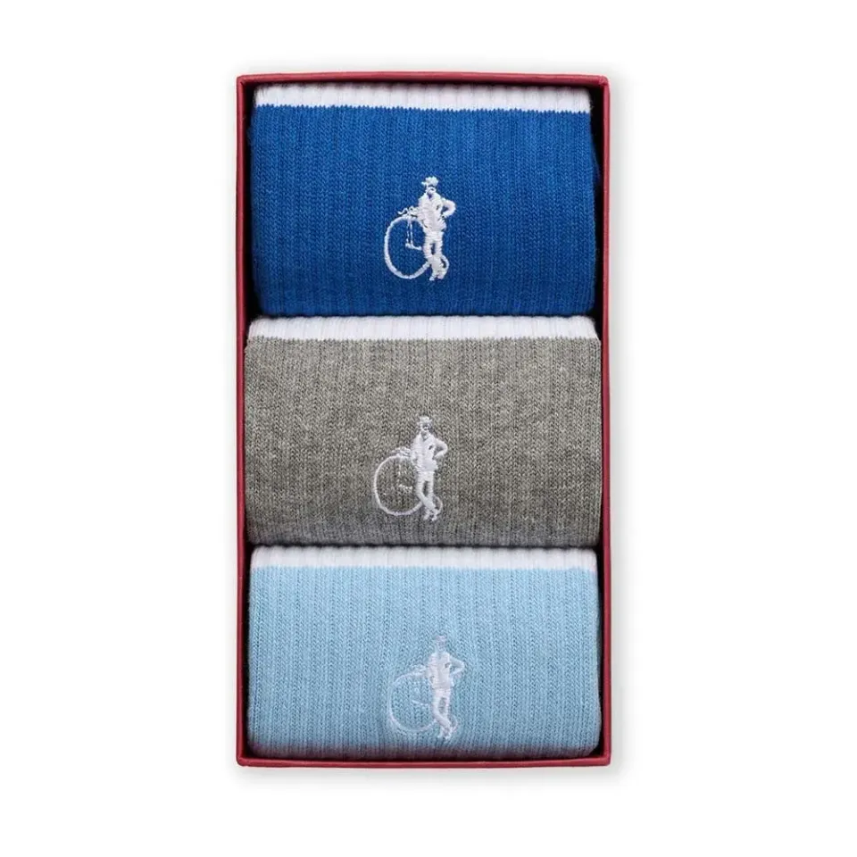 London Sock Company Retro Classics I sokker stripete 3-par