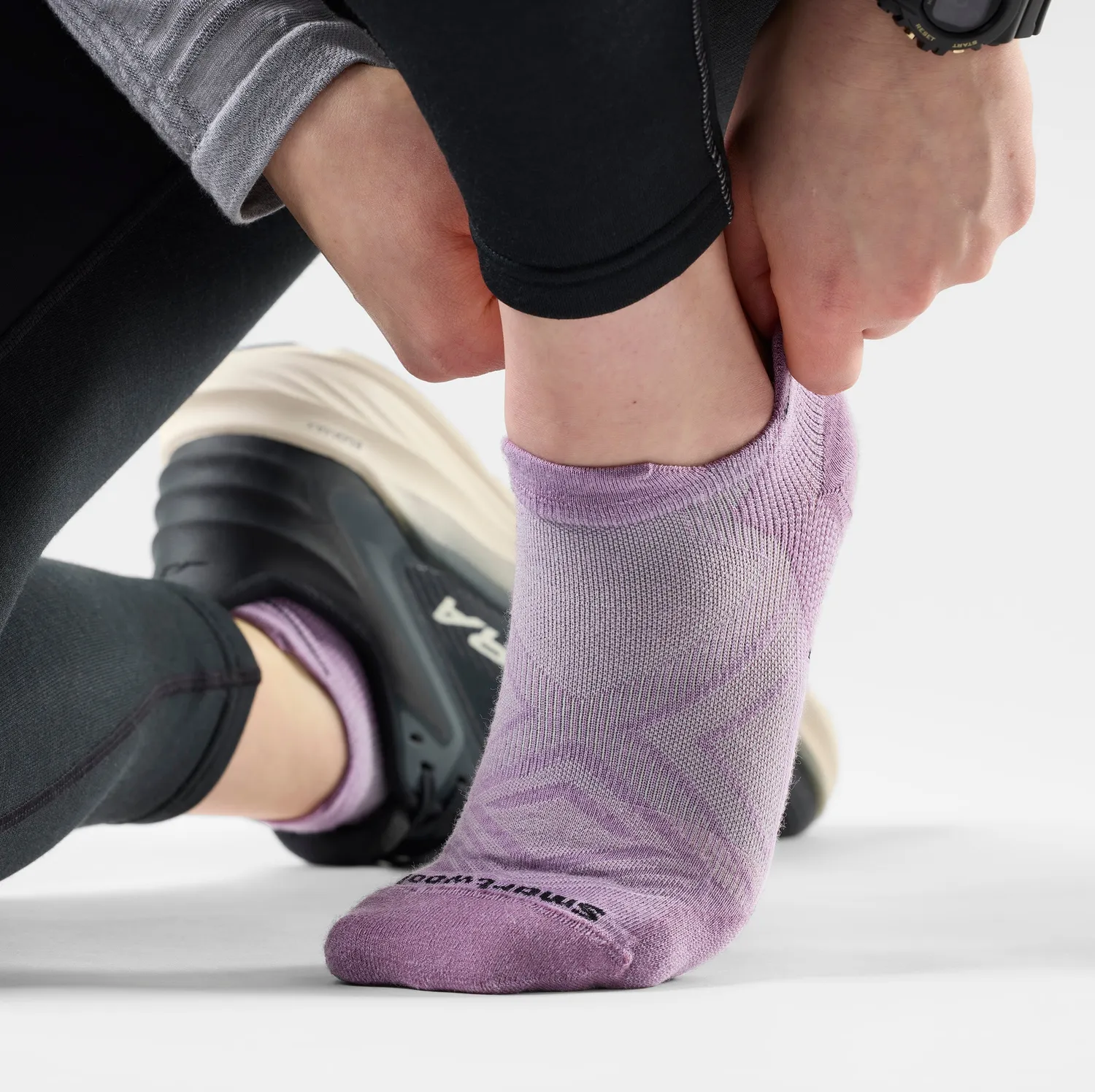 Smartwool Run Low Ankle sokker Purple Dawn løp ull