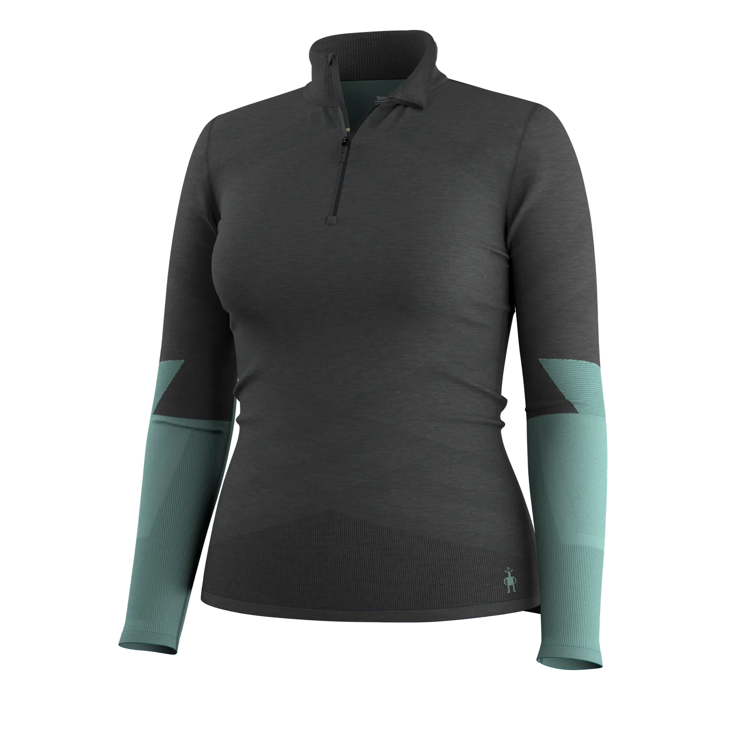 Smartwool Intraknit Thermal Colorblock 1/4 Zip ulltrøye Charcoal