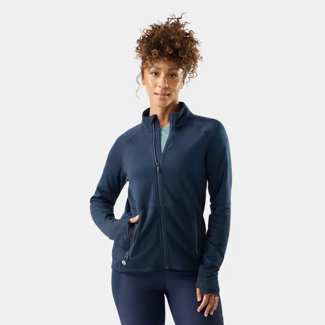 Smartwool Active Fleece jakke Deep Navy ull til dame