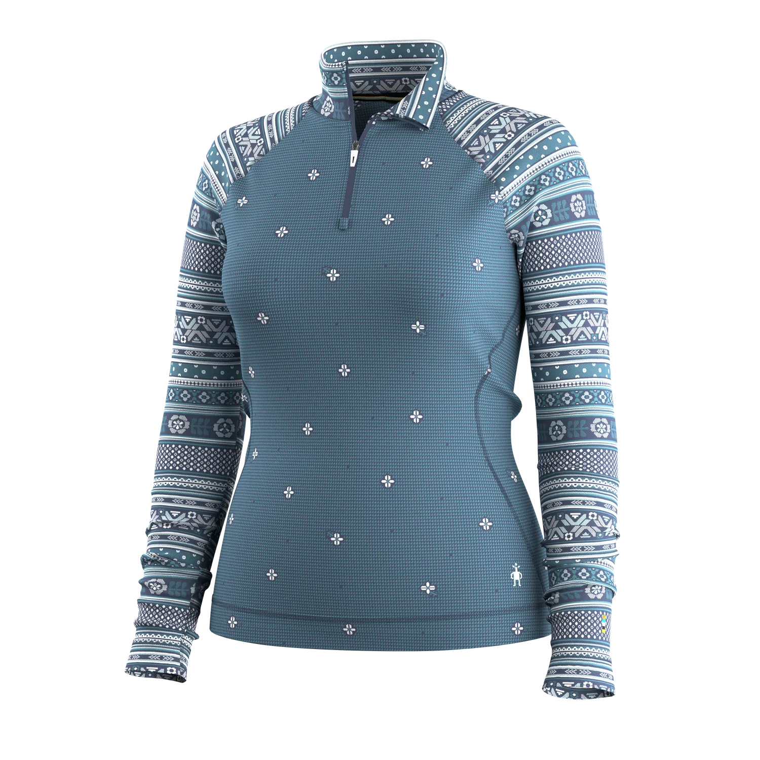 Smartwool Classic Thermal ullgenser dame glidelås mønster