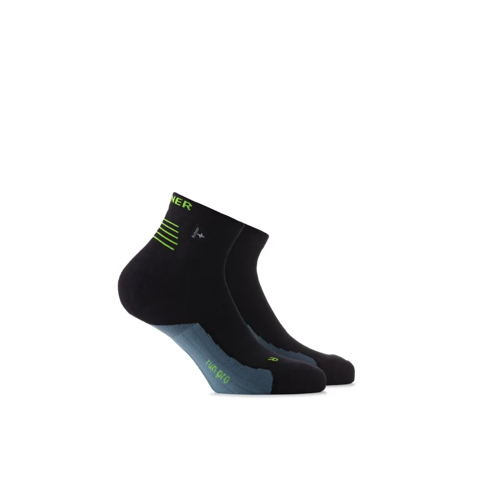 Rohner Run Pro L/R løpesokker svart pustende