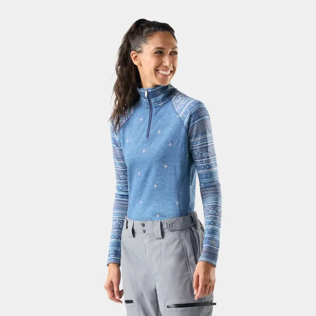 Smartwool Classic Thermal ullgenser dame glidelås mønster