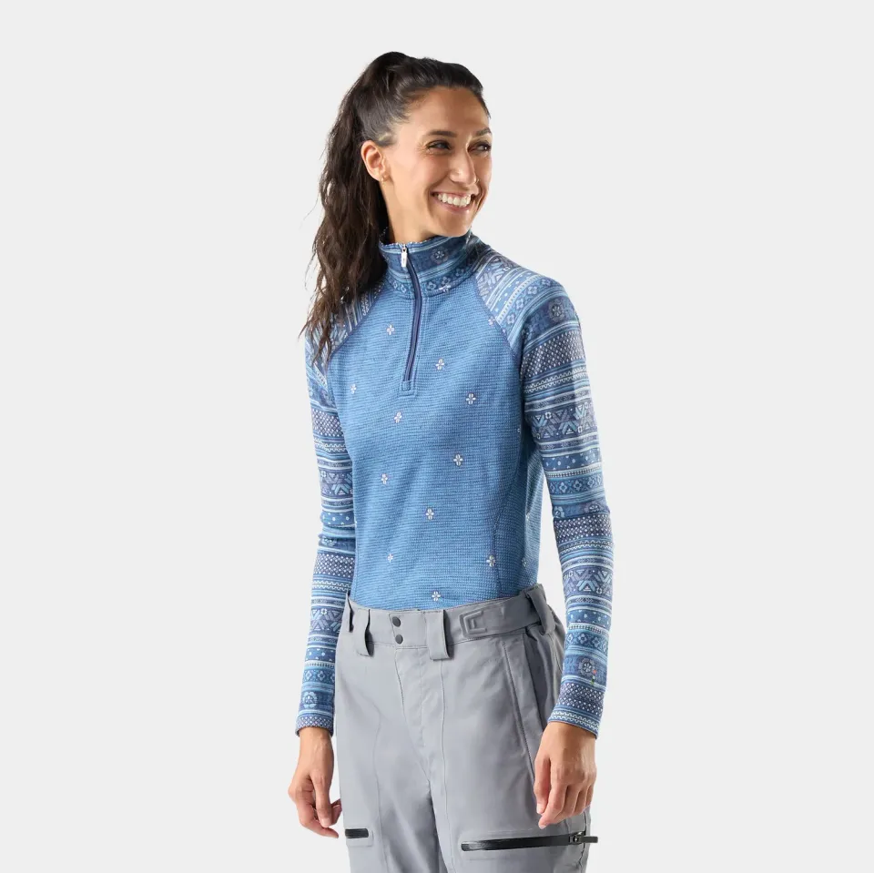 Smartwool Classic Thermal ullgenser dame glidelås mønster