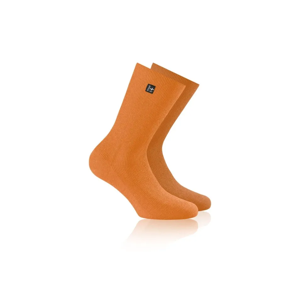 Rohner SupeR BW bomullsokker orange klassisk ribb