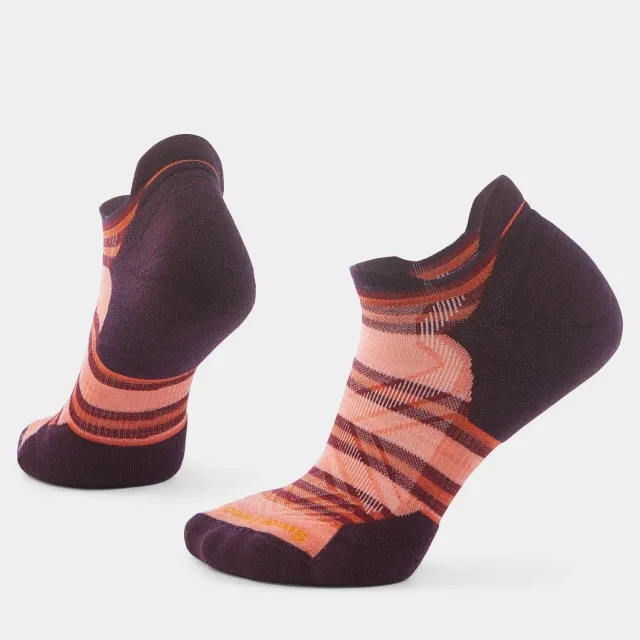 Smartwool Run Stripe Low Ankle løpesokk wild salmon