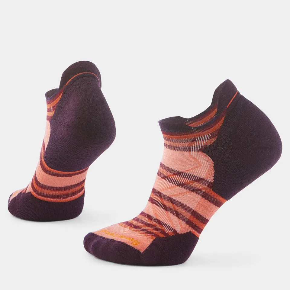 Smartwool Run Stripe Low Ankle løpesokk wild salmon