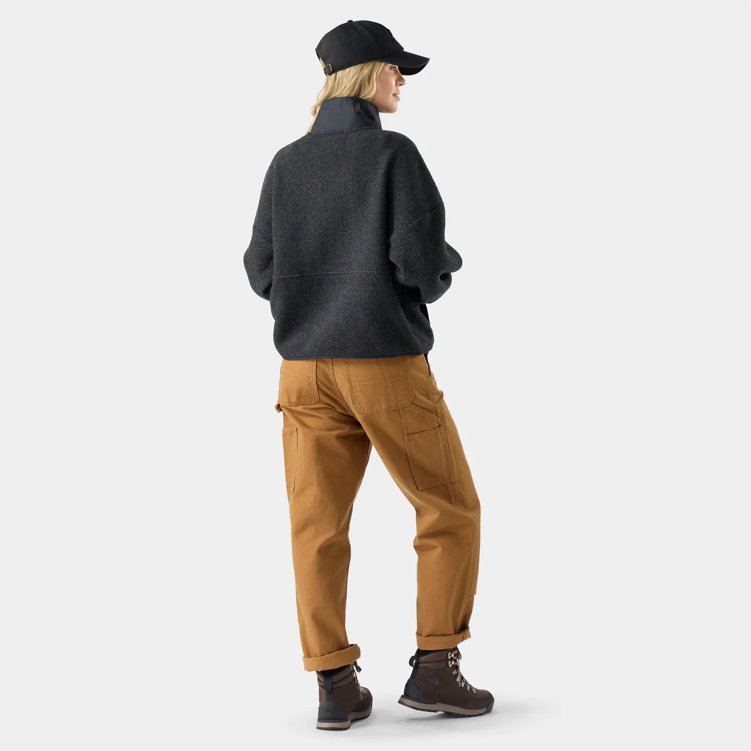 Smartwool Second Cut Fleece 1/2 Zip genser charcoal varm