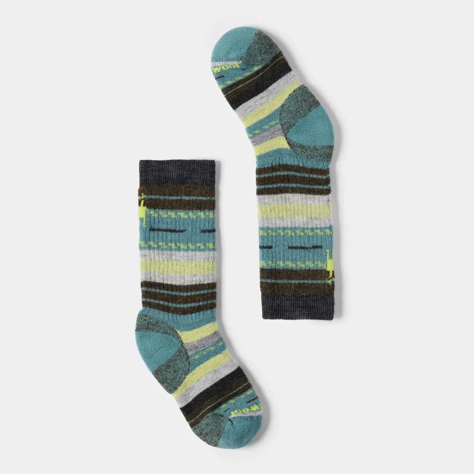 Smartwool Kids Hike Margarita Crew sokker dusty teal merinoull