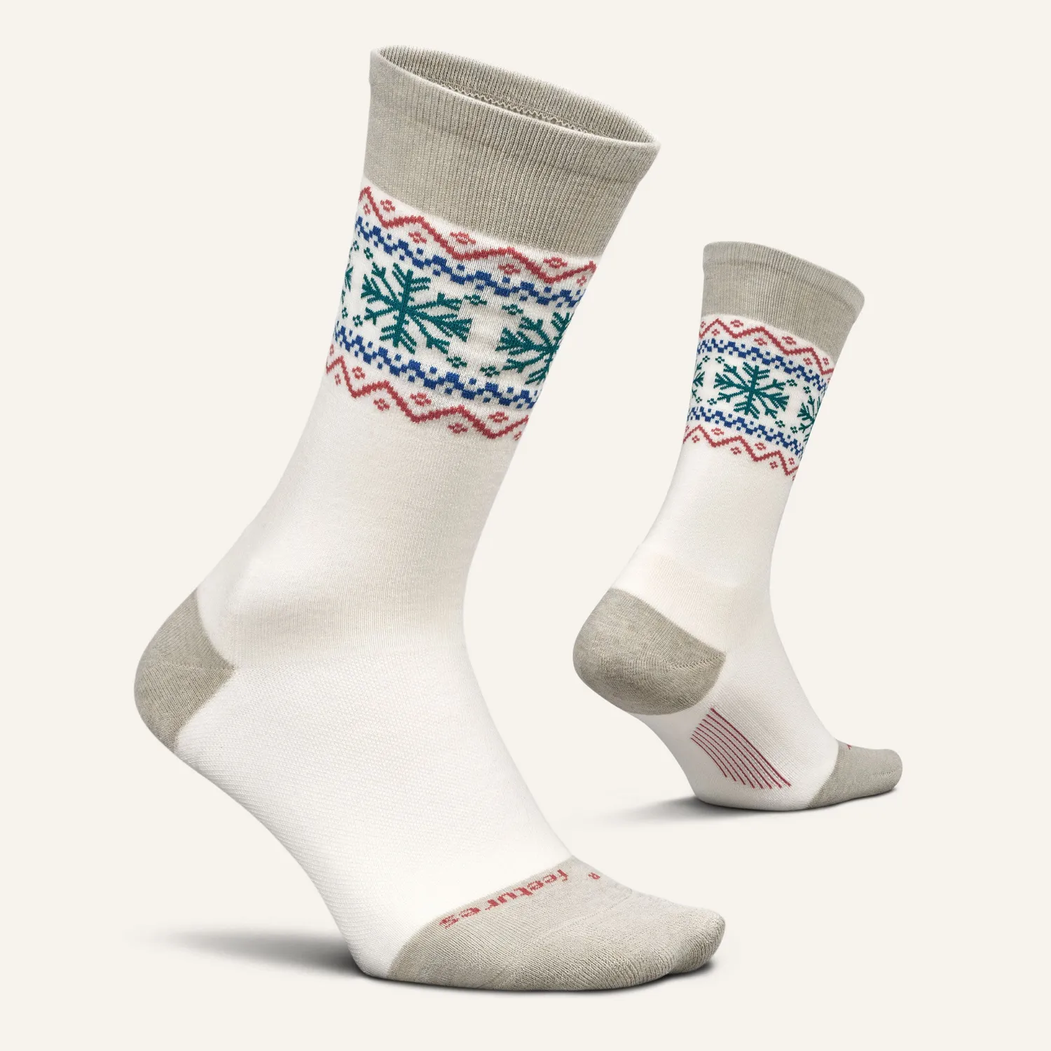 Feetures Everyday Max Cushion Crew sokker dame Snow Cream
